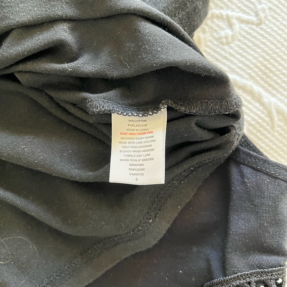 Urban Outfitters Mink Pink Black Crop Top Blouse - Picture 7 of 8